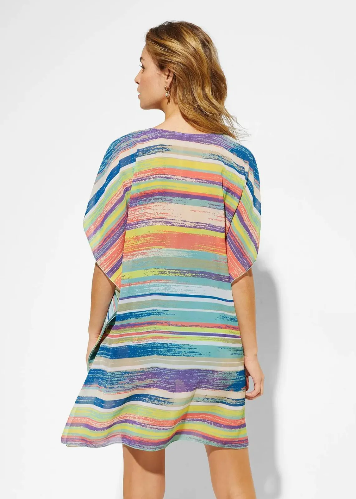 bonprix Strandmode|Bademode·Strandmode^Strandtunika aus leichtem Chiffon bunt gestreift