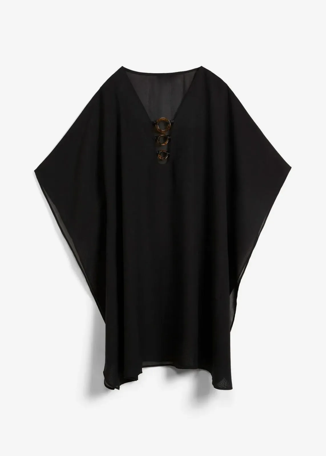 bonprix Strandmode|Bademode·Strandmode^Strandtunika aus leichtem Chiffon schwarz