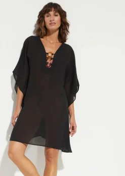 bonprix Strandmode|Bademode·Strandmode^Strandtunika aus leichtem Chiffon schwarz