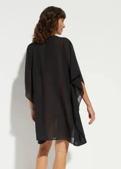 bonprix Strandmode|Bademode·Strandmode^Strandtunika aus leichtem Chiffon schwarz