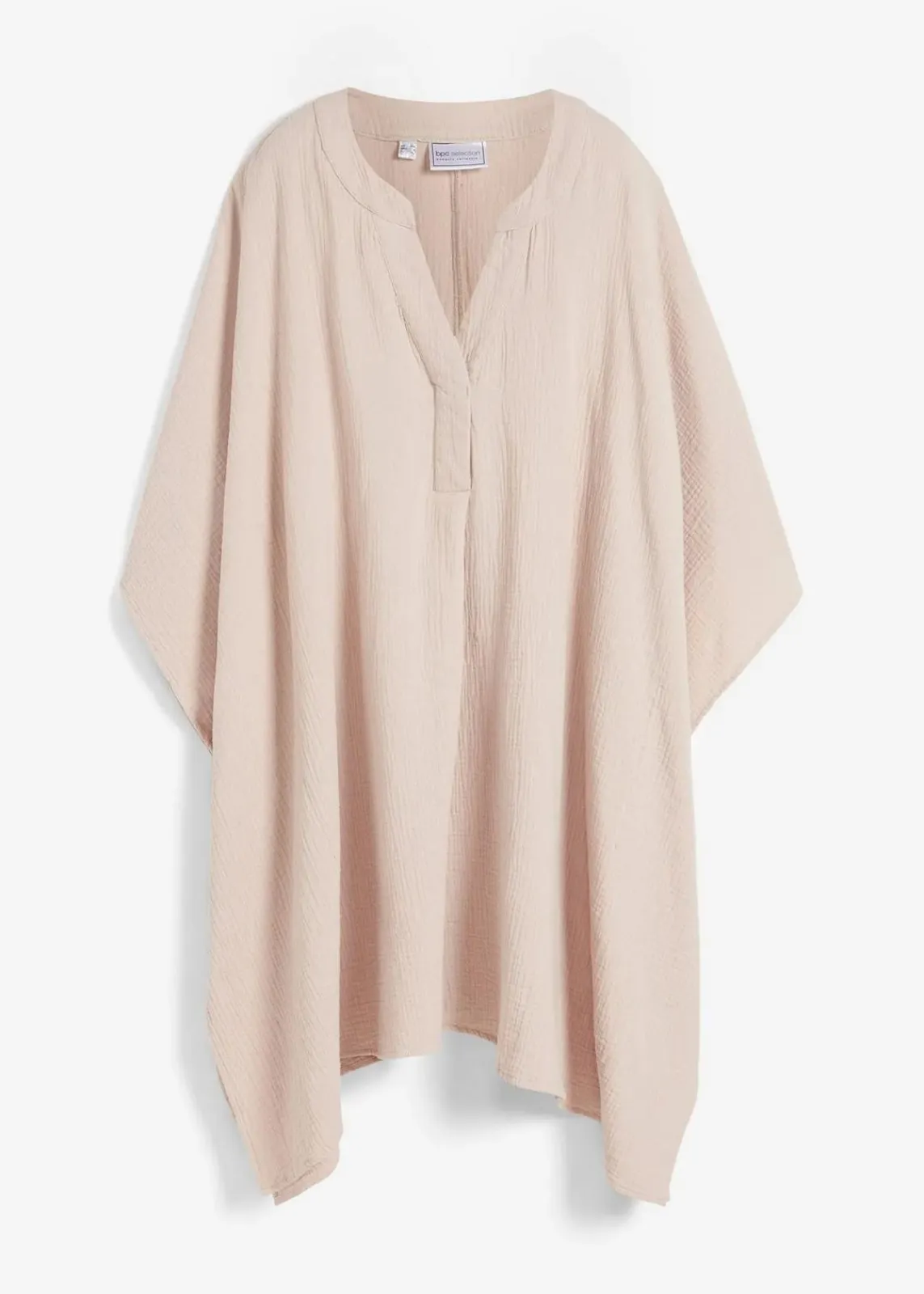 bonprix Kleider|Bekleidung·Pullover & Strickjacken^Strandtunika aus luftigem Musselin kreidebeige