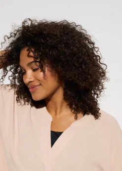 bonprix Kleider|Bekleidung·Pullover & Strickjacken^Strandtunika aus luftigem Musselin kreidebeige