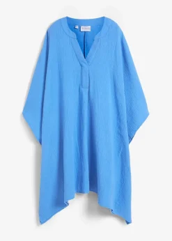 bonprix Kleider|Bekleidung·Pullover & Strickjacken^Strandtunika aus luftigem Musselin blau