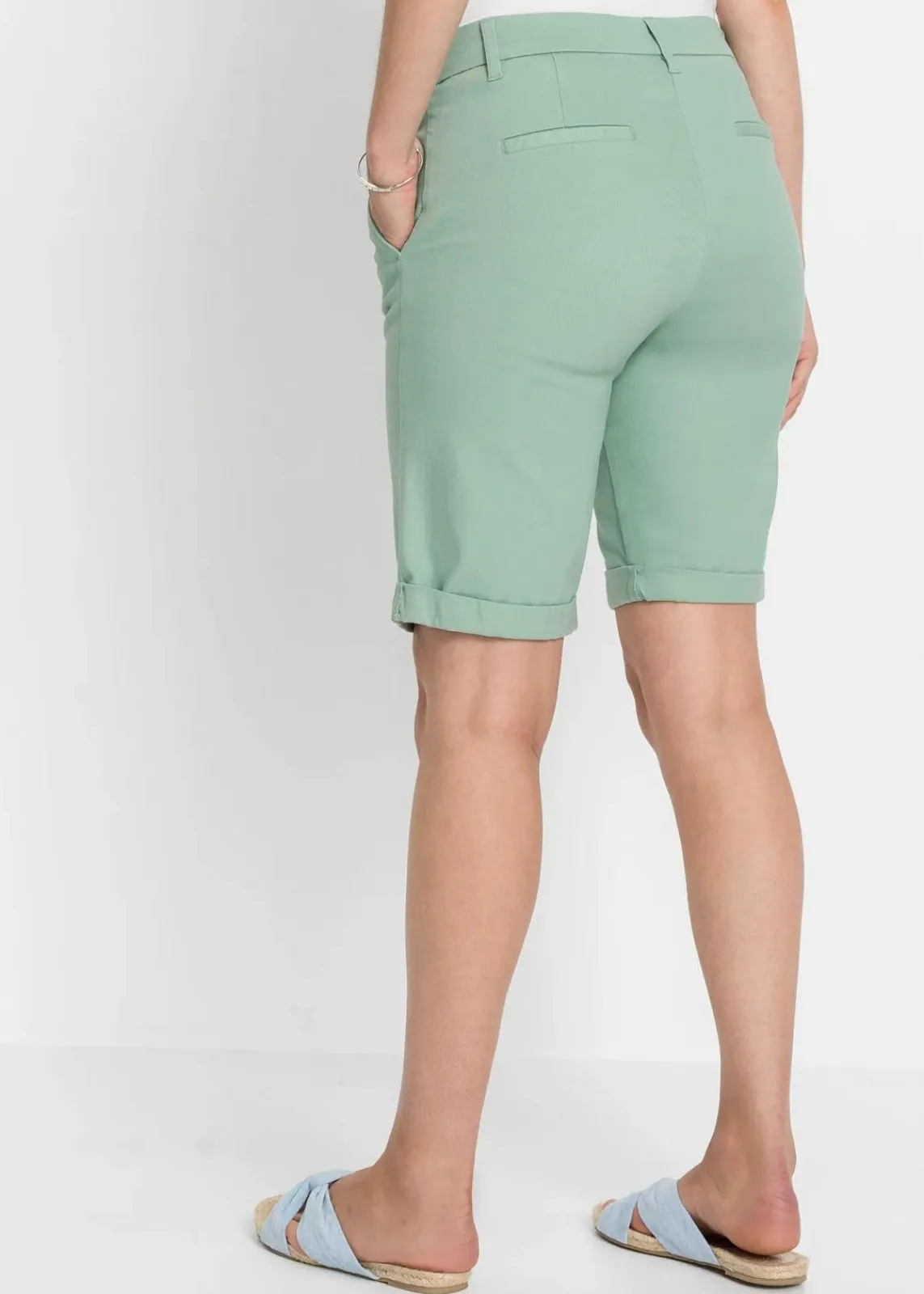bonprix Hosen|Shorts^Stretch-Bermuda pastellgrün