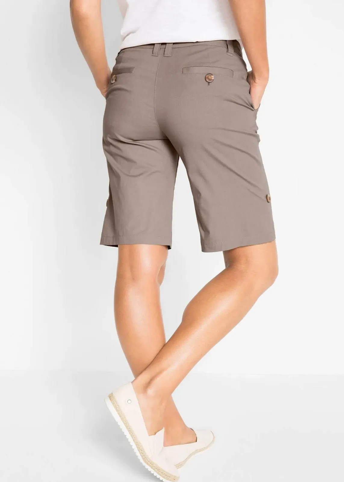 bonprix Hosen|Shorts^Stretch-Bermuda taupe