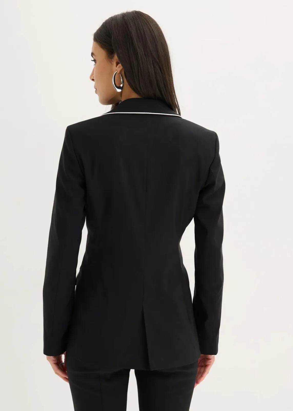 bonprix Bekleidung·Basics|Blazer^Stretch-Blazer aus Bengalin schwarz/wollweiß
