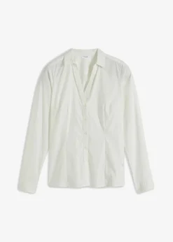 bonprix Blusen & Tuniken|Bekleidung·Jacken & Mäntel^Stretch-Bluse wollweiß