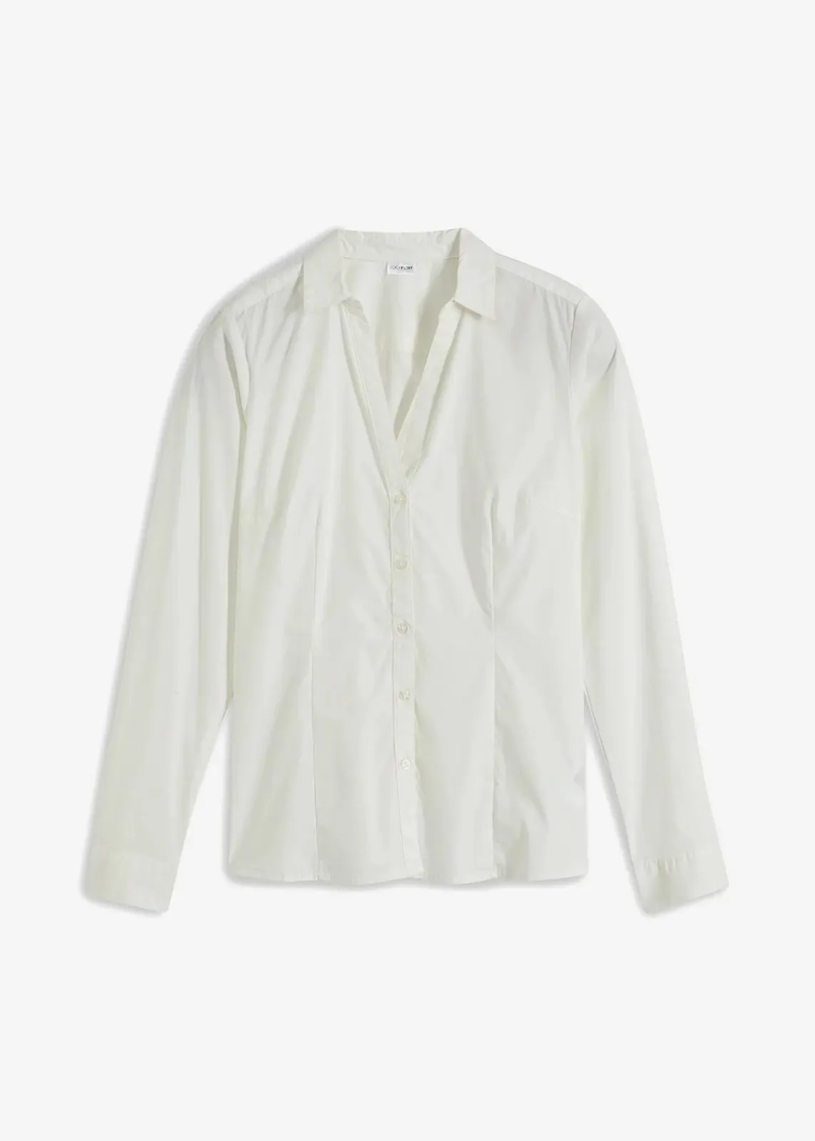 bonprix Blusen & Tuniken|Bekleidung·Jacken & Mäntel^Stretch-Bluse wollweiß