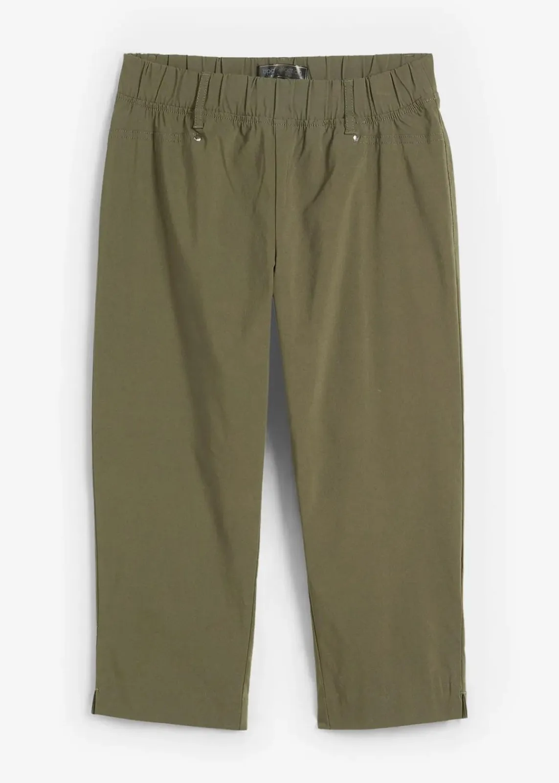 bonprix Hosen^Stretchcapri mit Schlupfbund dunkeloliv
