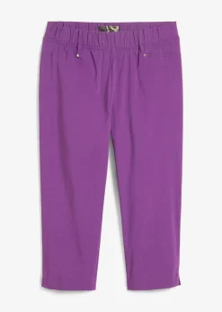 bonprix Hosen^Stretchcapri mit Schlupfbund tiefviolett