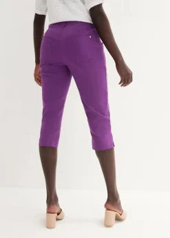 bonprix Hosen^Stretchcapri mit Schlupfbund tiefviolett