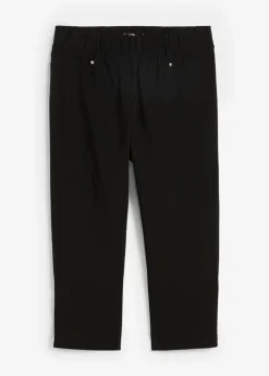 bonprix Hosen^Stretchcapri mit Schlupfbund schwarz