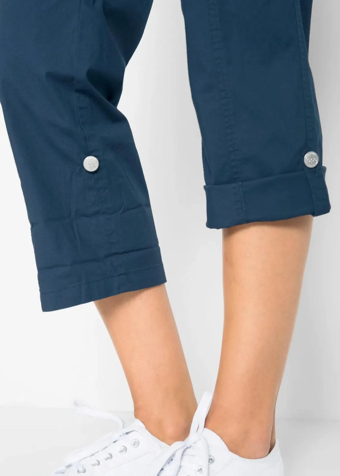 bonprix Hosen|Bekleidung·Kleider^Stretch-Cargo-Hose, 3/4-Länge dunkelblau