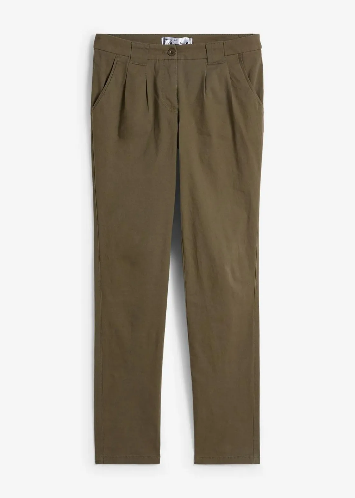 bonprix Kurzgrößen|Hosen^Stretch-Chinohose dunkeloliv