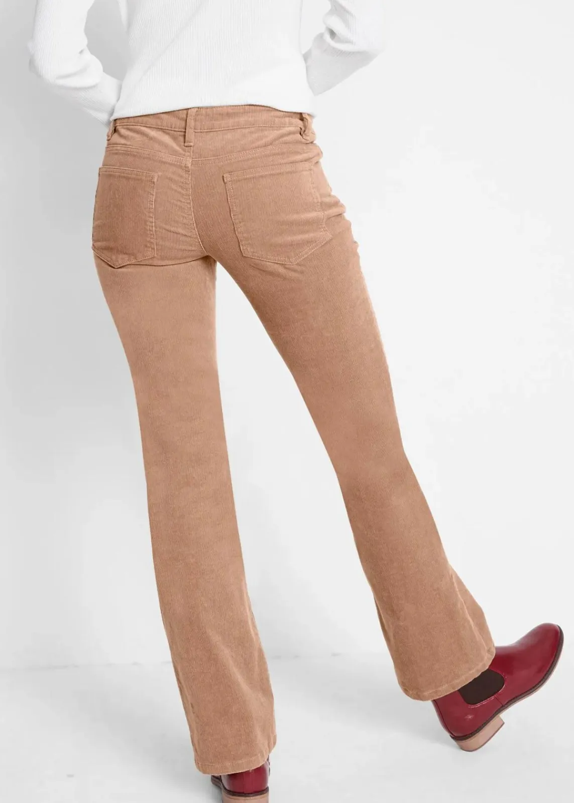 bonprix Hosen|Bekleidung·Kleider^Stretch-Cordhose, Bootcut camel