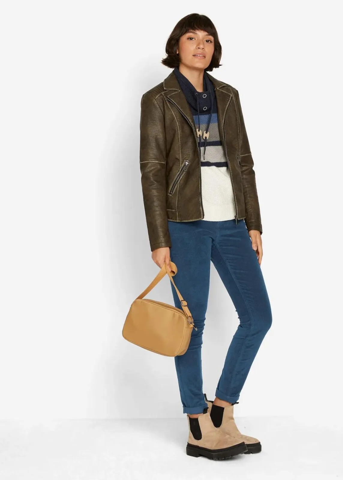 bonprix Hosen|Bekleidung·Kleider^Stretch-Cordhose, Skinny dunkelblau