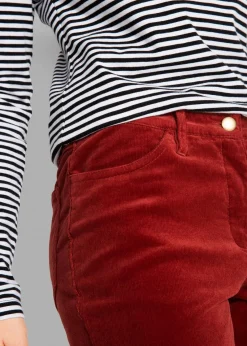 bonprix Hosen|Bekleidung·Kleider^Stretch-Cordhose, Straight kastanienrot