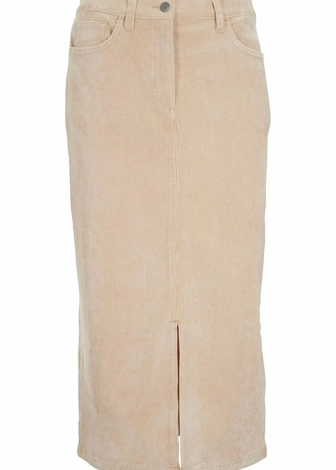 bonprix Röcke|Bekleidung·Sportbekleidung^Stretch-Cord-Rock in Midilänge latte macchiato