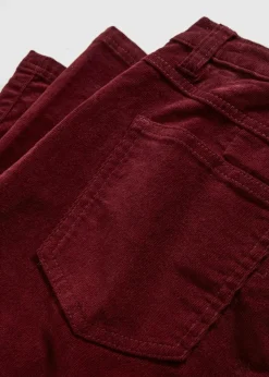 bonprix Hosen|Bekleidung·Kleider^Stretch-Cord-Schlaghose mit High-Waist-Bequembund ahornrot