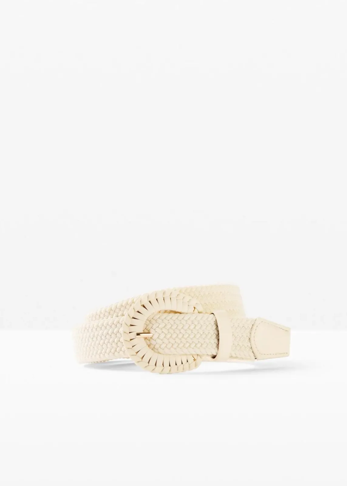 bonprix Gürtel|Schuhe & Accessoires In Spezialgrößen·Gürtel^Stretch-Flechtgürtel cremeweiß