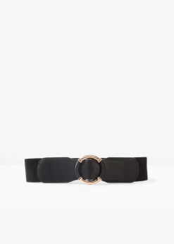 bonprix Gürtel|Schuhe & Accessoires In Spezialgrößen·Gürtel^Stretchgürtel schwarz/goldfarben