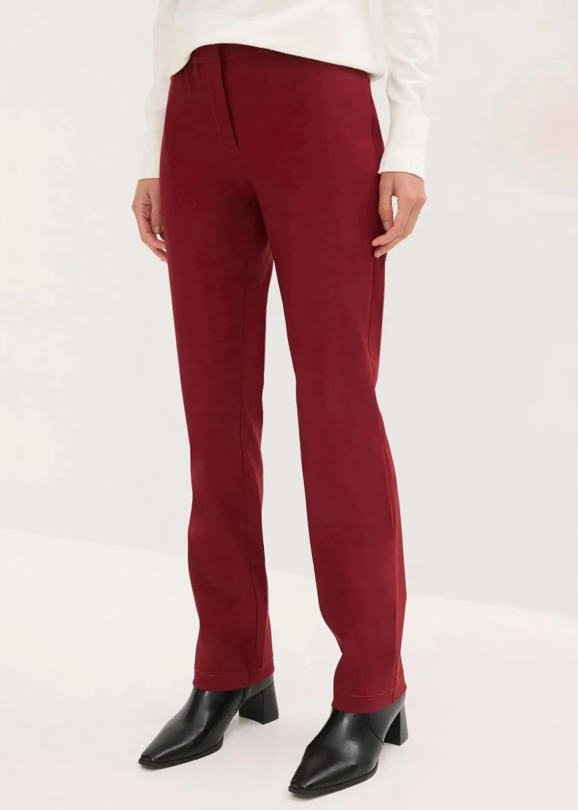 bonprix Kurzgrößen|Bekleidung·Kleider^Stretch-Hose rubinrot