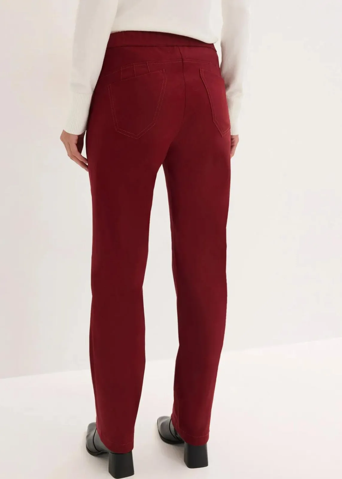 bonprix Kurzgrößen|Bekleidung·Kleider^Stretch-Hose rubinrot