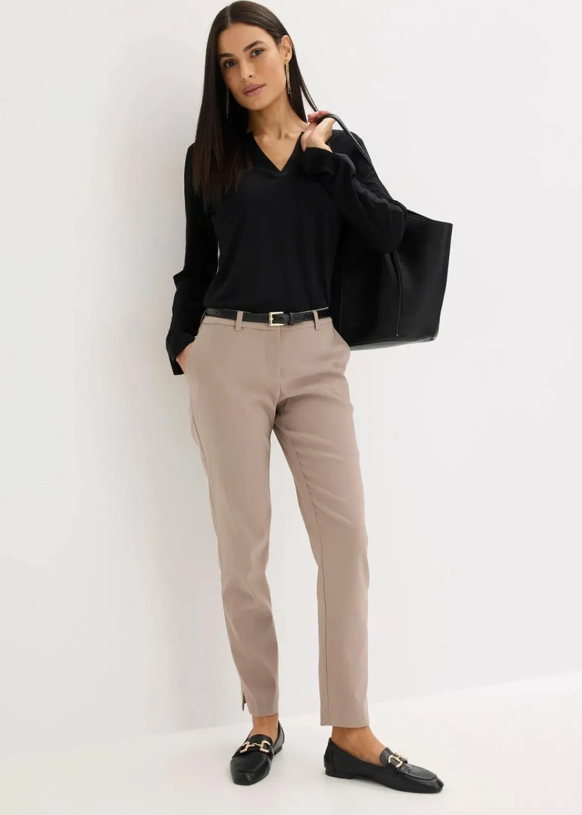 bonprix Bekleidung·Kleider|Hosen^Stretch-Hose taupe