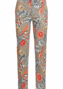 bonprix Bekleidung·Kleider|Hosen^7/8-Stretch-Hose taupe geblümt