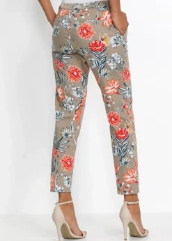 bonprix Bekleidung·Kleider|Hosen^7/8-Stretch-Hose taupe geblümt