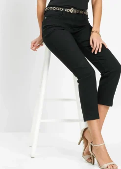 bonprix Hosen|Bekleidung·Kleider^7/8-Stretchhose schwarz