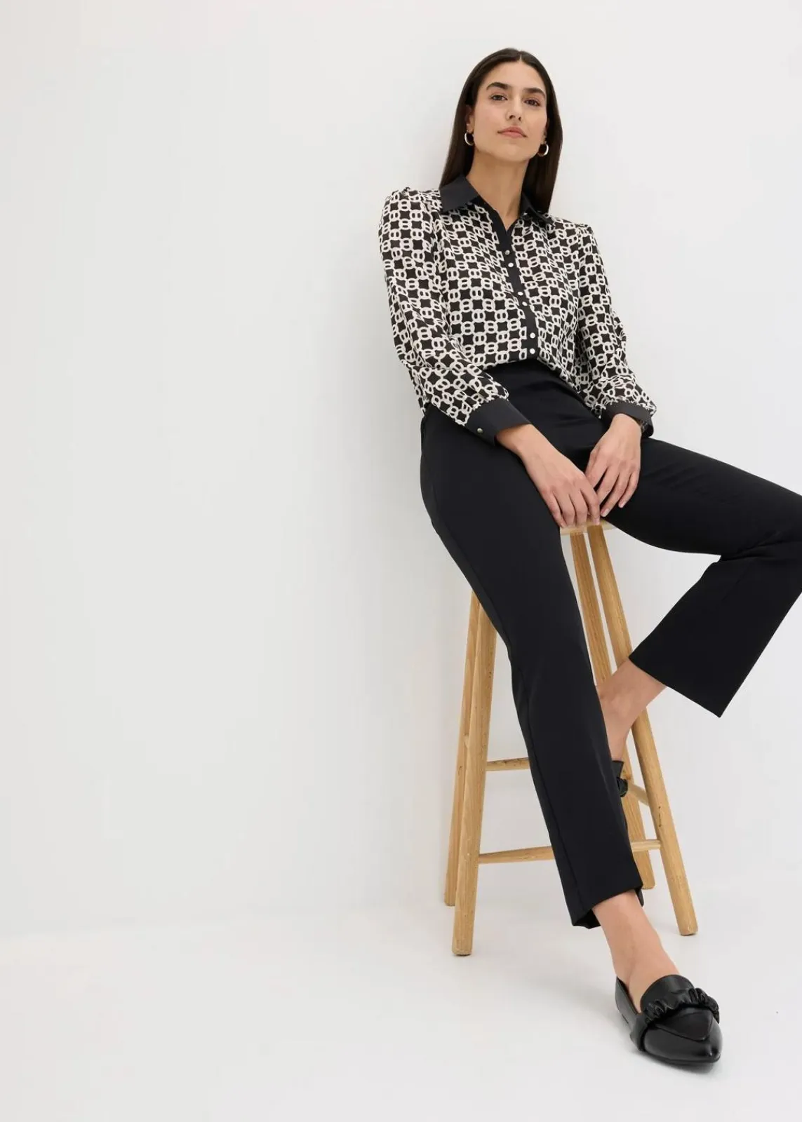 bonprix Hosen|Bekleidung·Kleider^Stretch-Hose schwarz