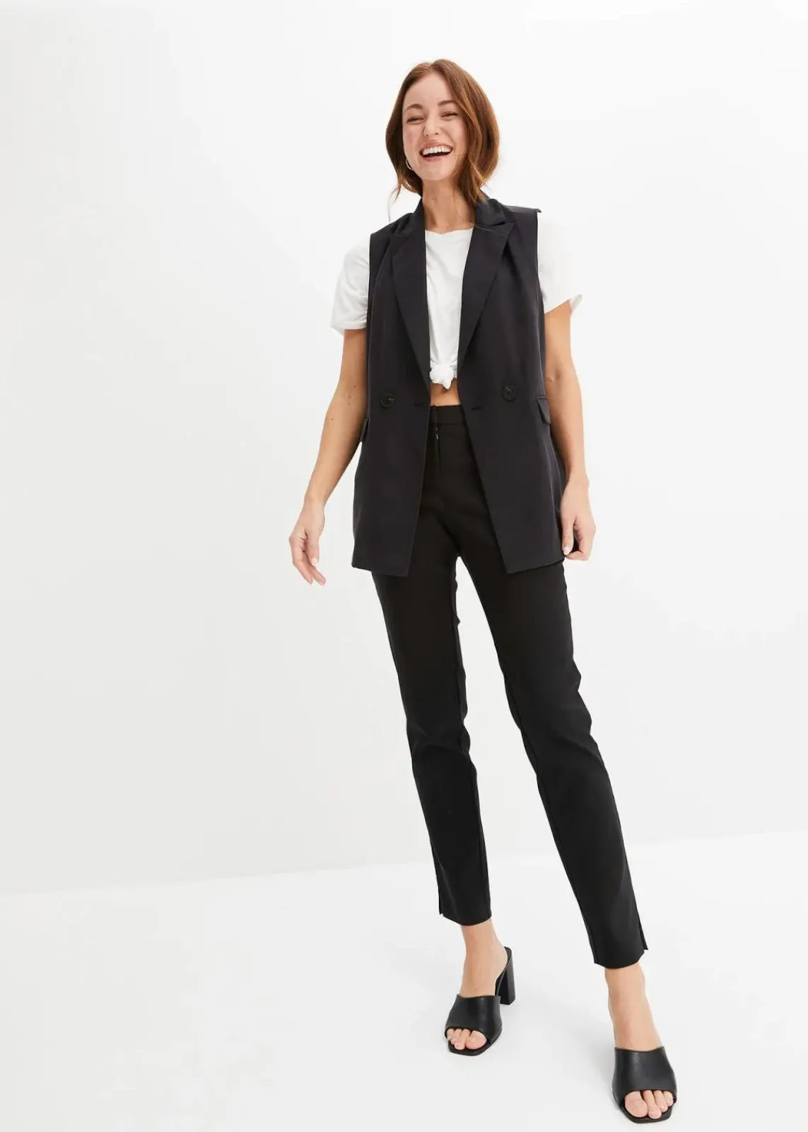 bonprix Hosen|Bekleidung·Kleider^Stretch-Hose schwarz