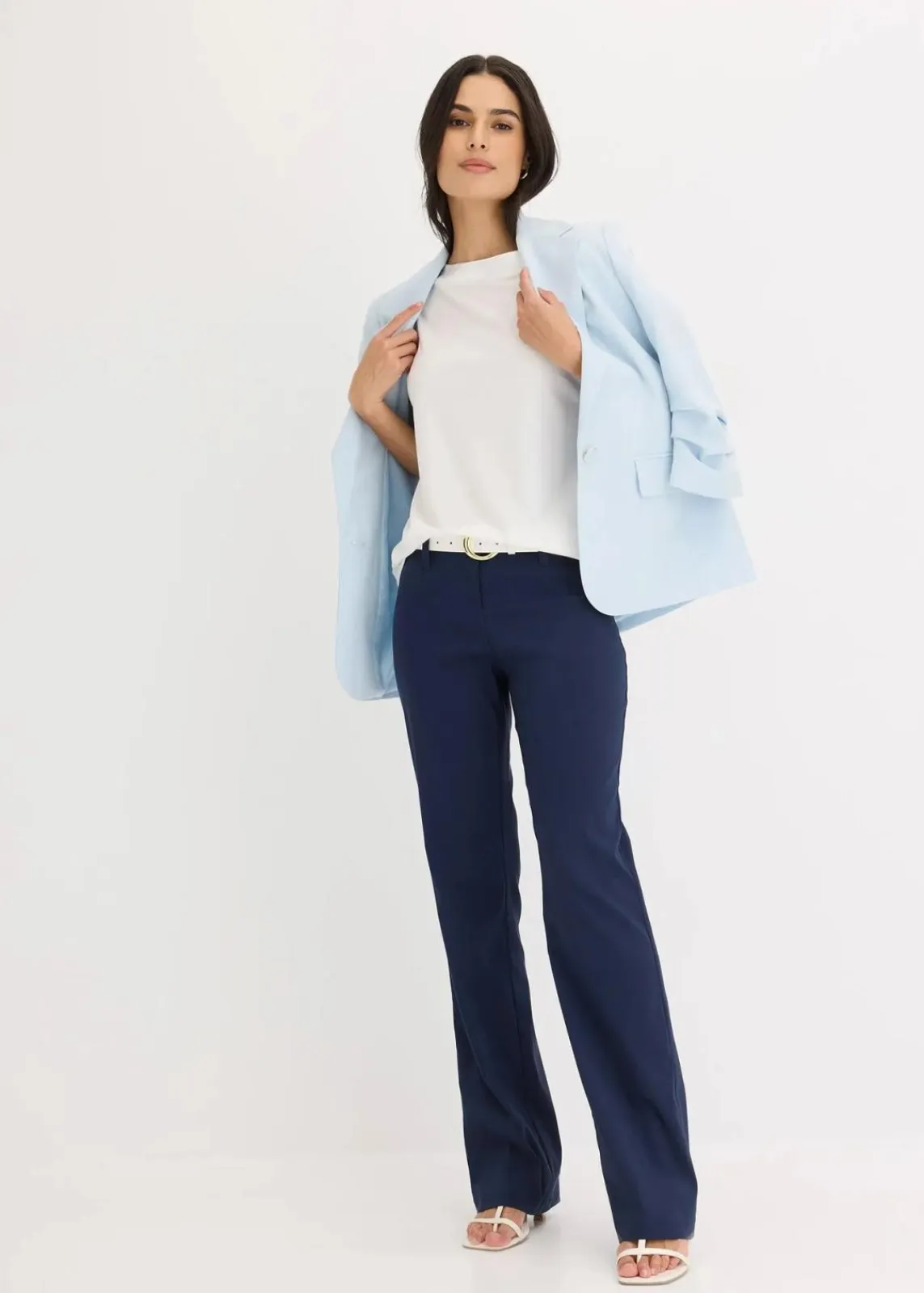 bonprix Hosen|Bekleidung·Kleider^Stretch-Hose, Bootcut dunkelblau