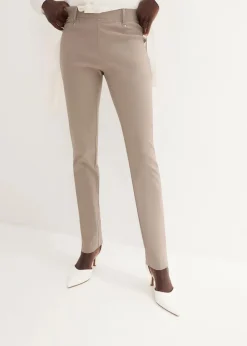 bonprix Hosen|Kurzgrößen^Stretchhose in Schlupfform taupe
