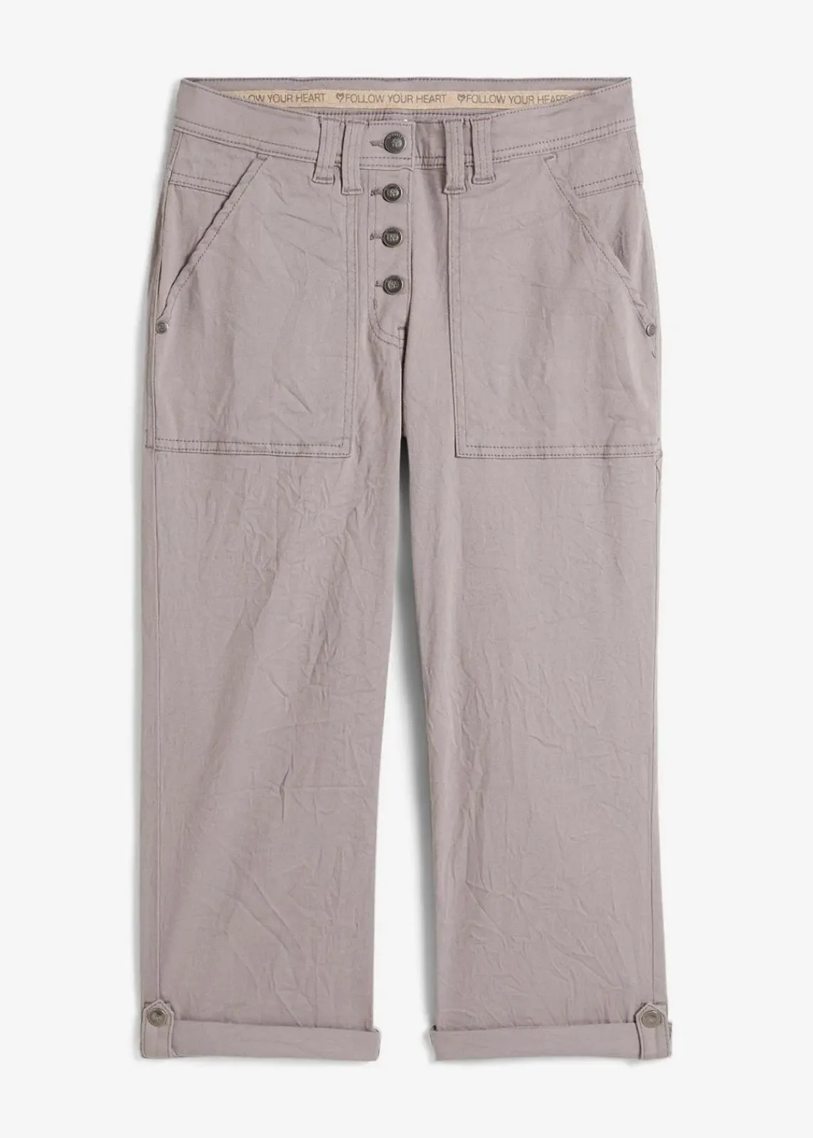 bonprix Bekleidung·Kleider|Hosen^Stretch-Hose mit Crash-Effekt grau