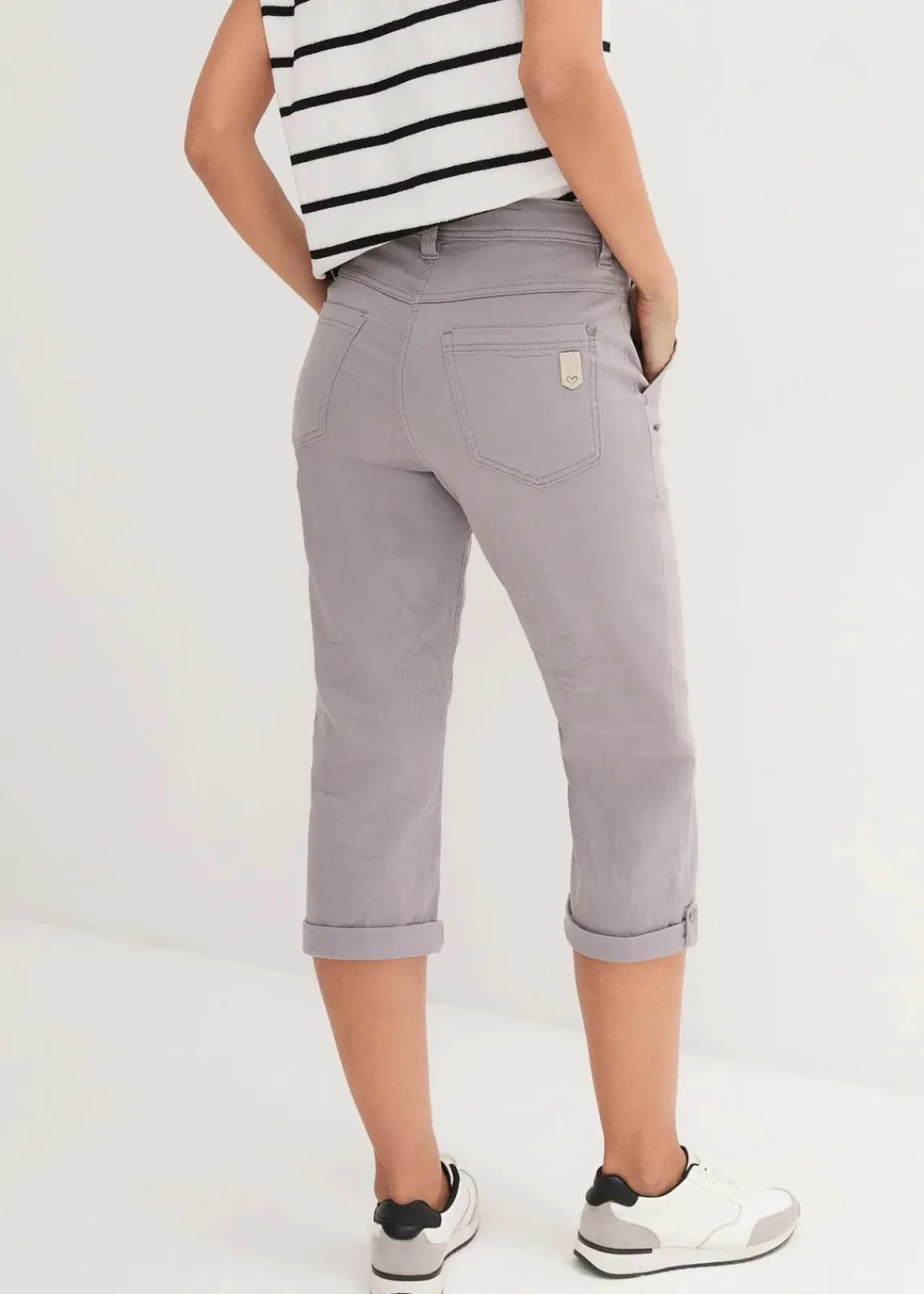 bonprix Bekleidung·Kleider|Hosen^Stretch-Hose mit Crash-Effekt grau