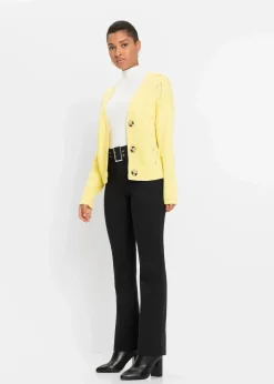 bonprix Bekleidung·Kleider|Hosen^Stretch-Hose mit Gürteldetails schwarz