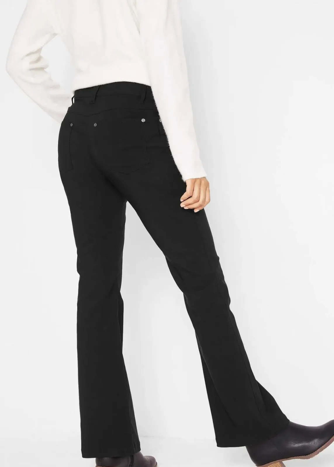 bonprix Bekleidung·Kleider^Stretch-Hose mit Viskose schwarz