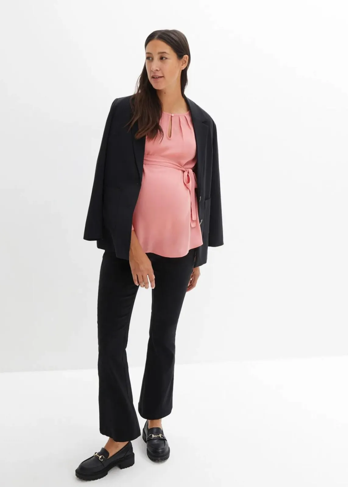 bonprix Bekleidung·Kleider^Stretch-Hose mit Viskose schwarz
