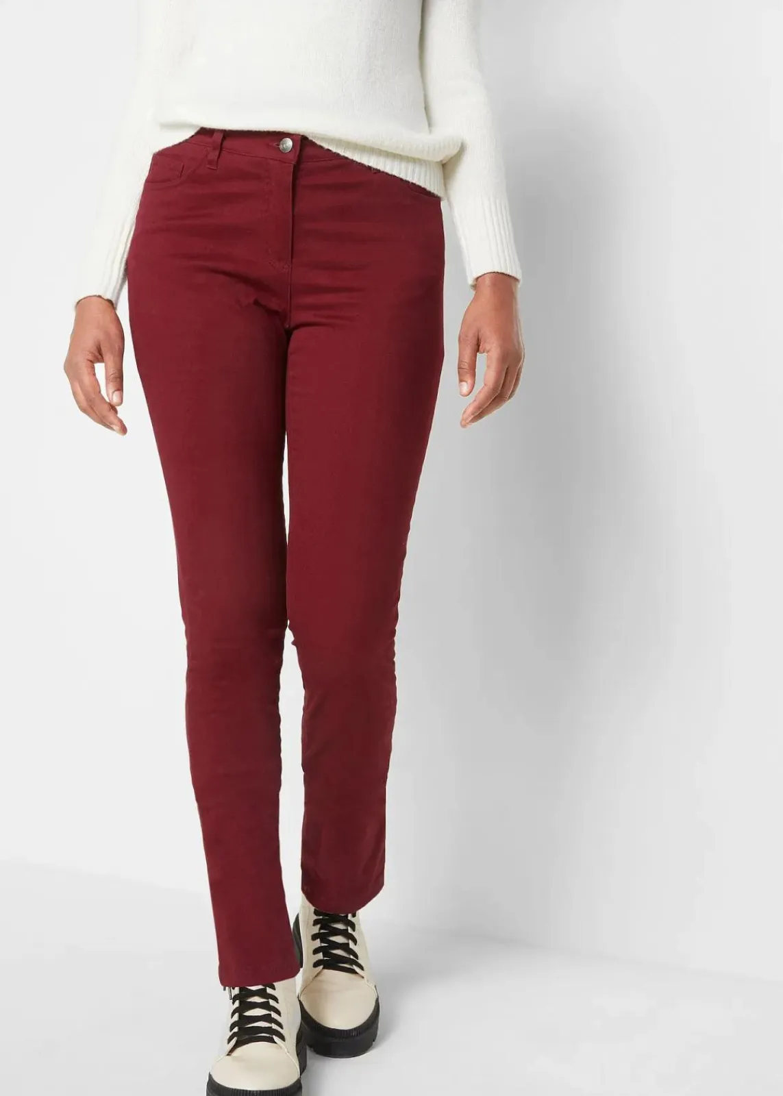 bonprix Bekleidung·Kleider|Hosen^Stretch-Hose, Slim Fit ahornrot