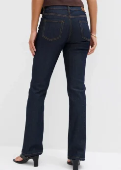 bonprix Kurzgrößen|Jeans^Stretch-Jeans BOOTCUT tiefblau denim ungewaschen