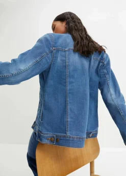 bonprix Bekleidung·Hosen|Jacken & Mäntel^Stretch-Jeansjacke, Basic blau