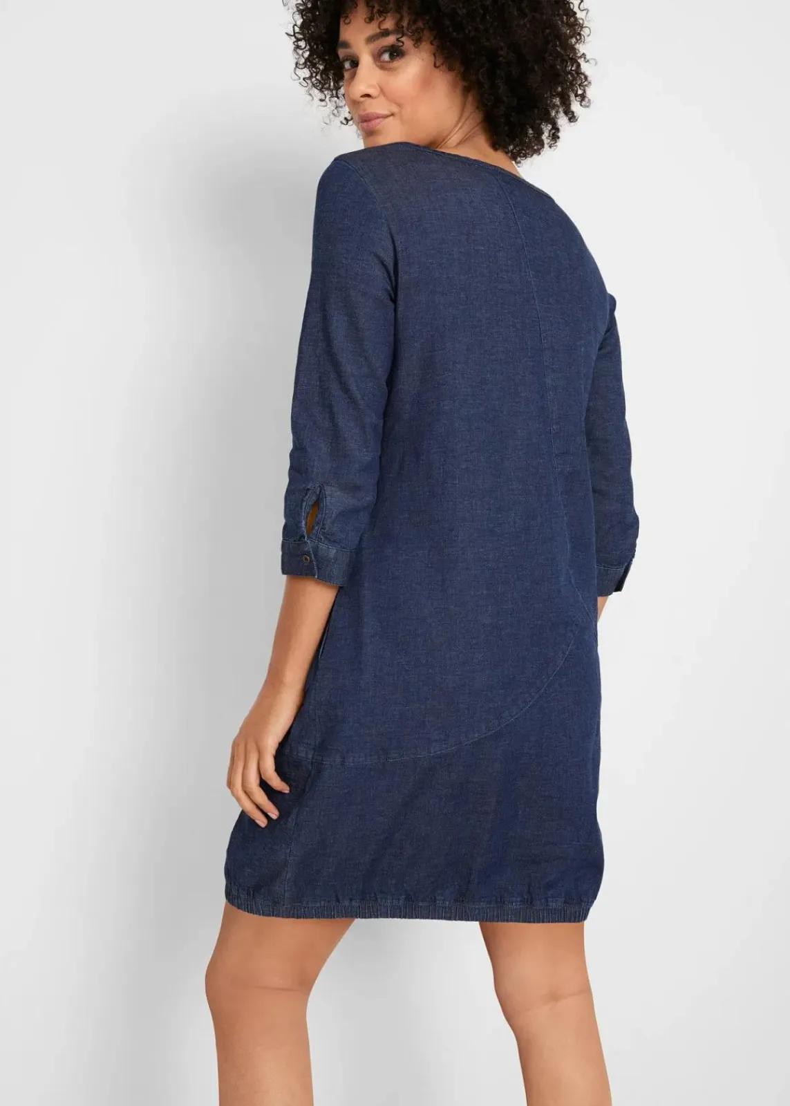 bonprix Bekleidung·Pullover & Strickjacken|Kleider^Stretch-Jeanskleid dunkelblau