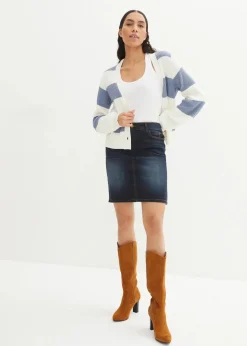 bonprix Bekleidung·Sportbekleidung|Röcke^Stretch-Jeansrock dunkelblau used