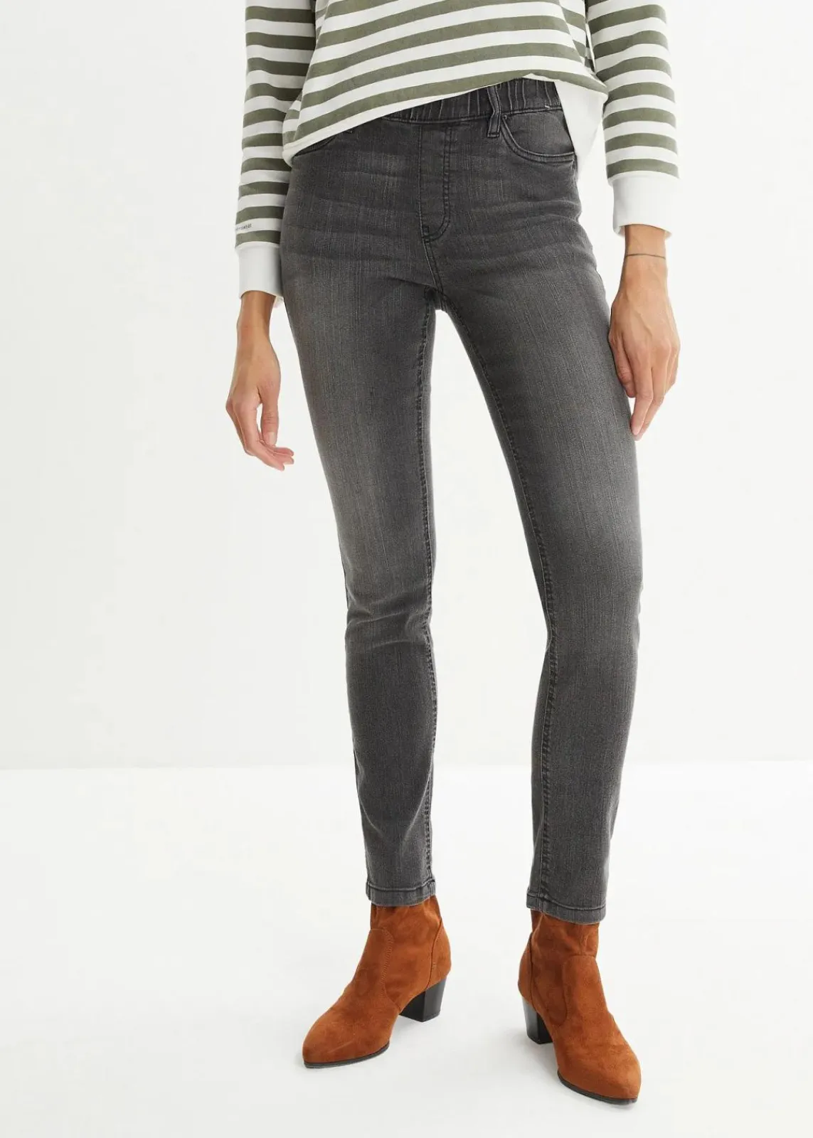 bonprix Jeans|Bekleidung·Shirts & Tops^Stretch-Jeggings schwarz used