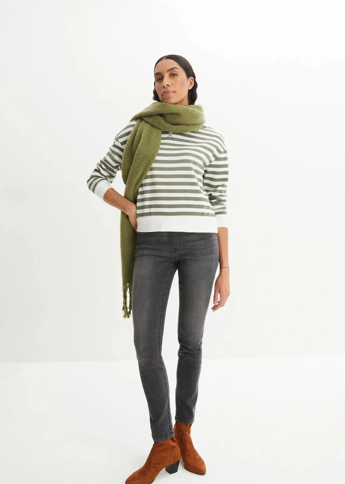 bonprix Jeans|Bekleidung·Shirts & Tops^Stretch-Jeggings schwarz used