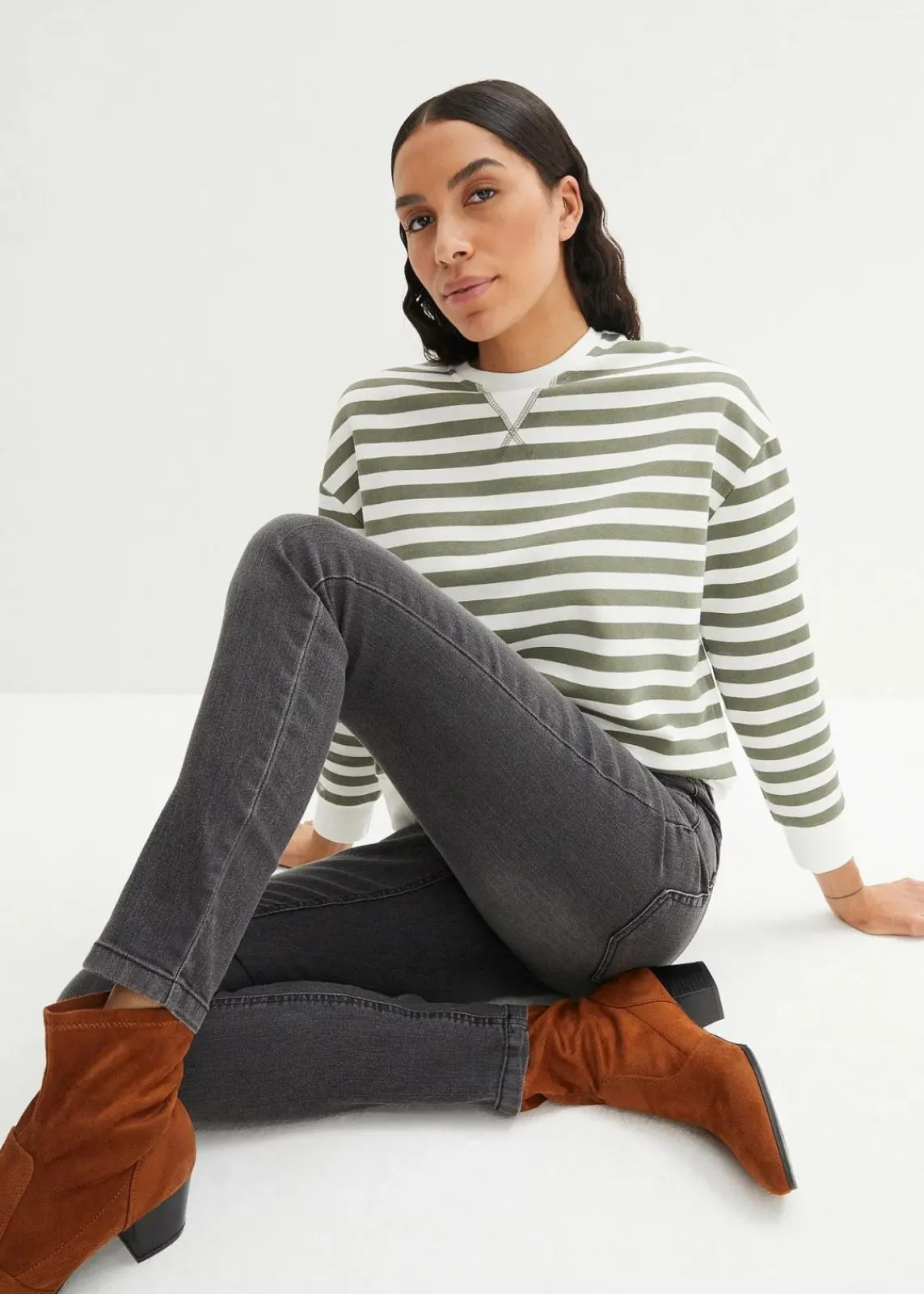 bonprix Jeans|Bekleidung·Shirts & Tops^Stretch-Jeggings schwarz used