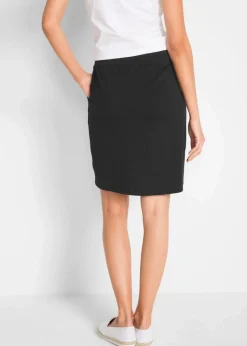 bonprix Basics|Röcke^Stretch-Rock aus Bio-Baumwolle mit Stretch schwarz