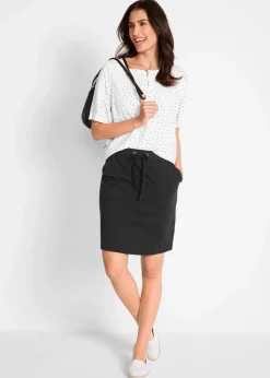 bonprix Basics|Röcke^Stretch-Rock aus Bio-Baumwolle mit Stretch schwarz